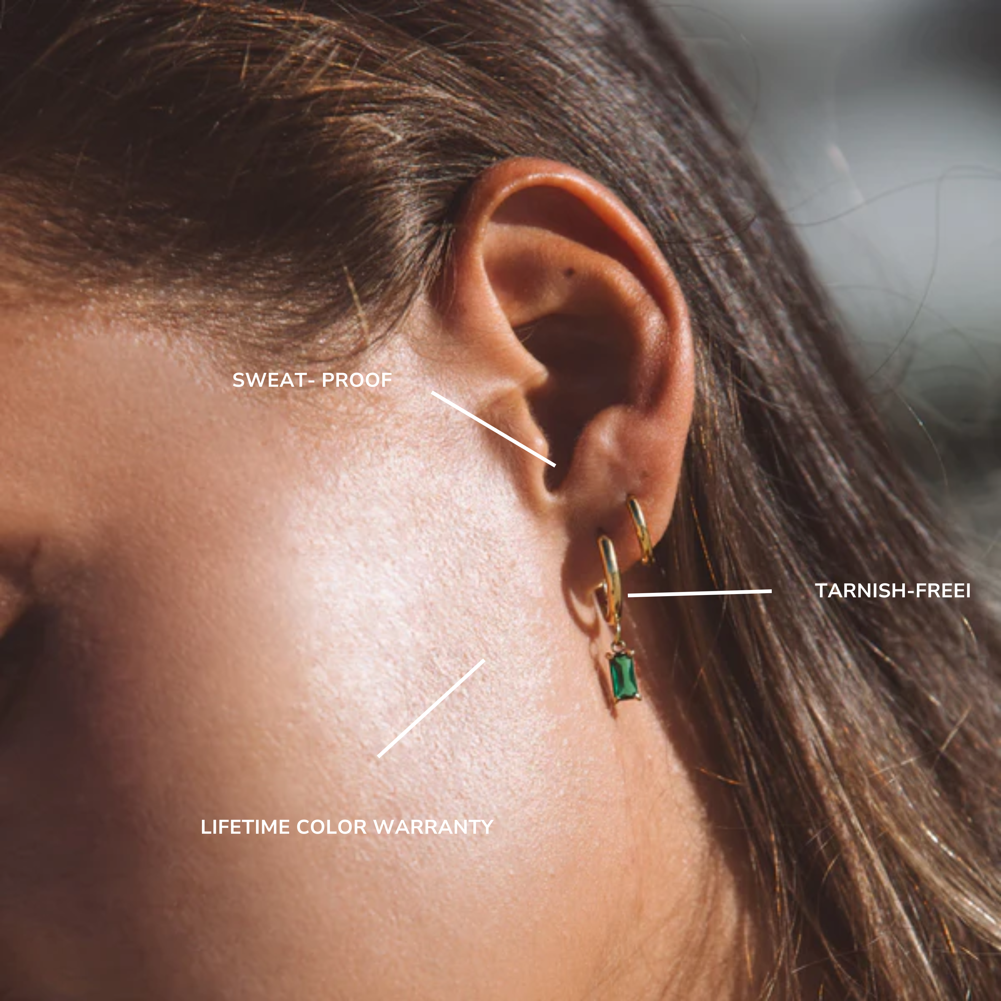 Boucle d'Oreille Goutte de Cristal