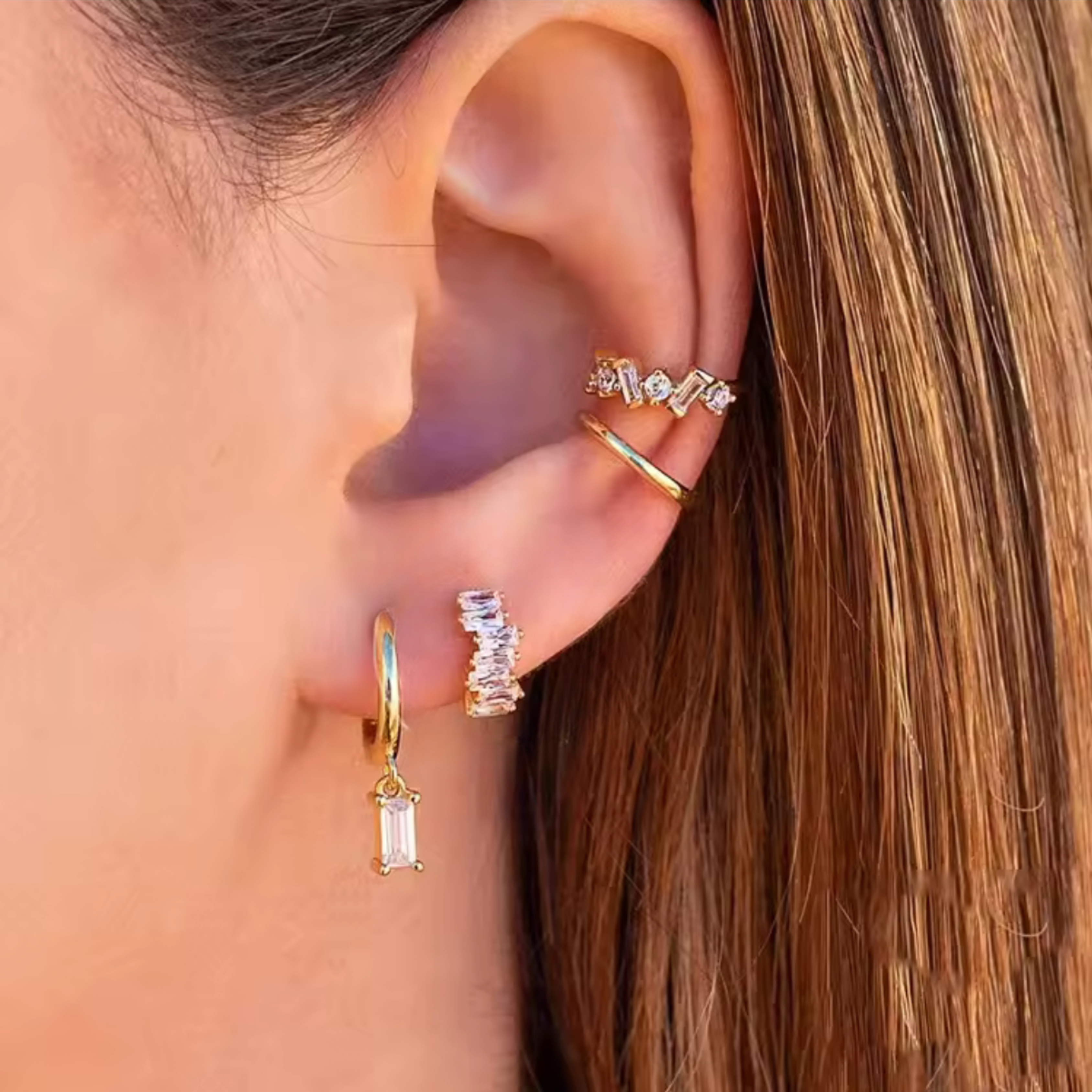 Boucle d'Oreille Goutte de Cristal