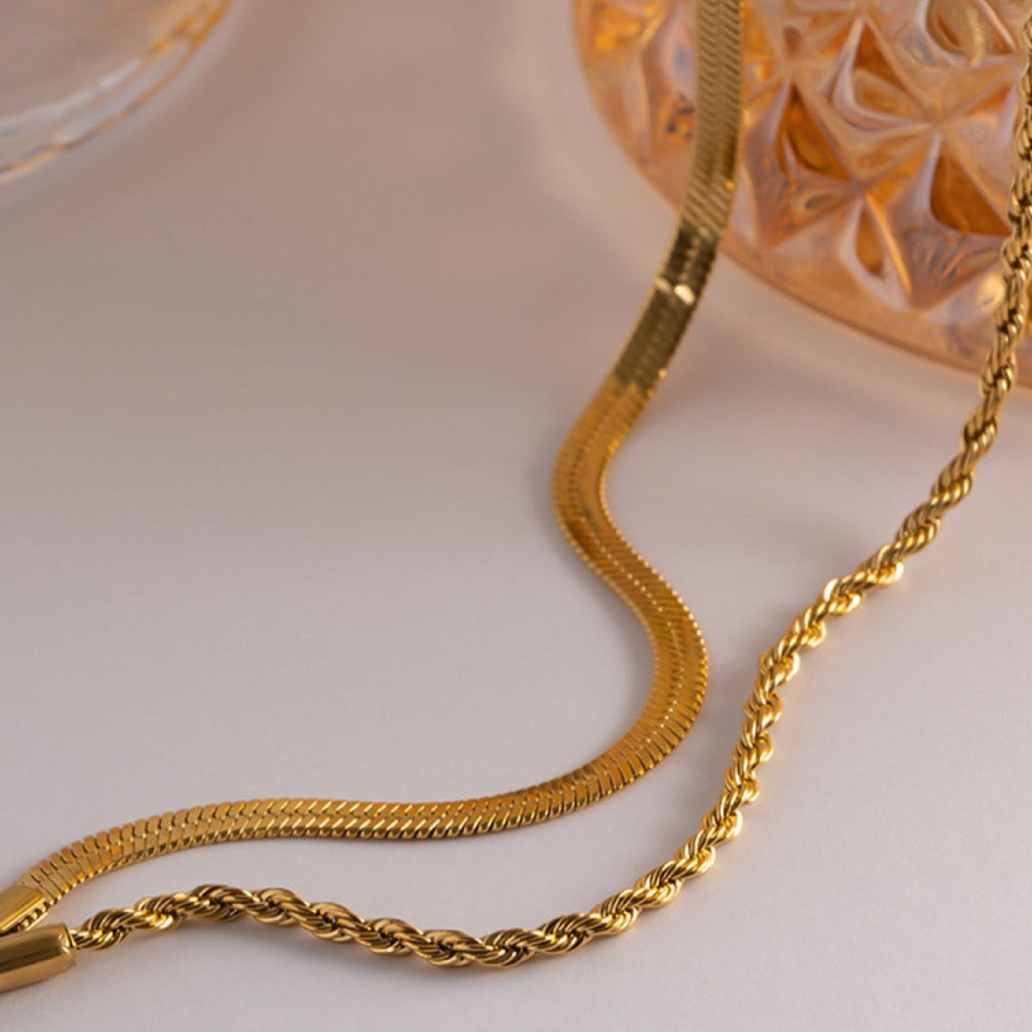 Collier Torsadé en Cristal "Sandy"