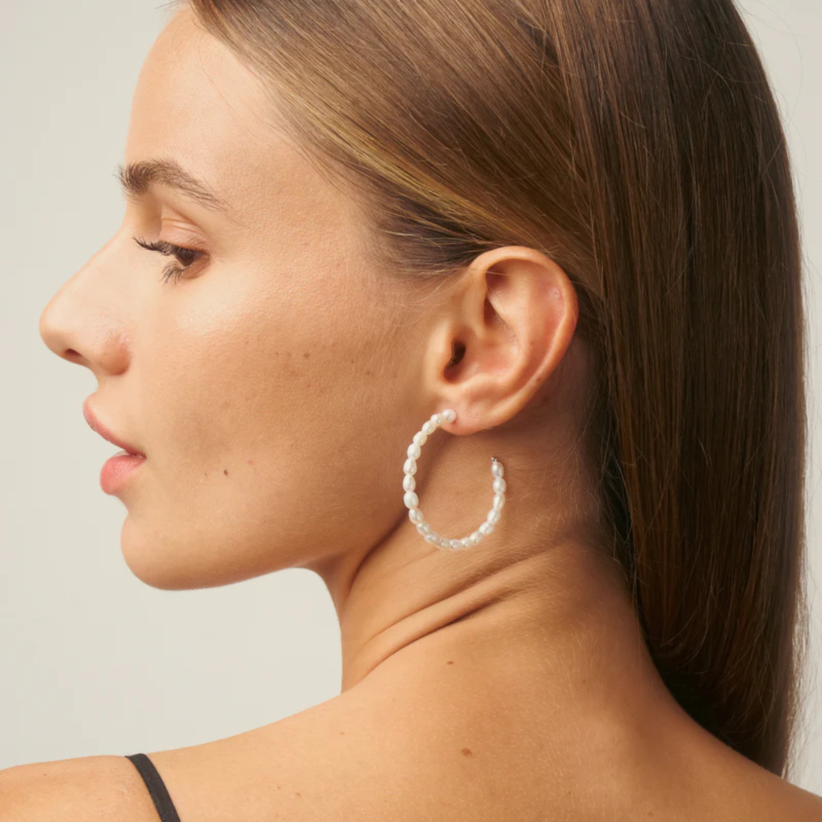 Boucles d'Oreilles Mini Cercle de Perles