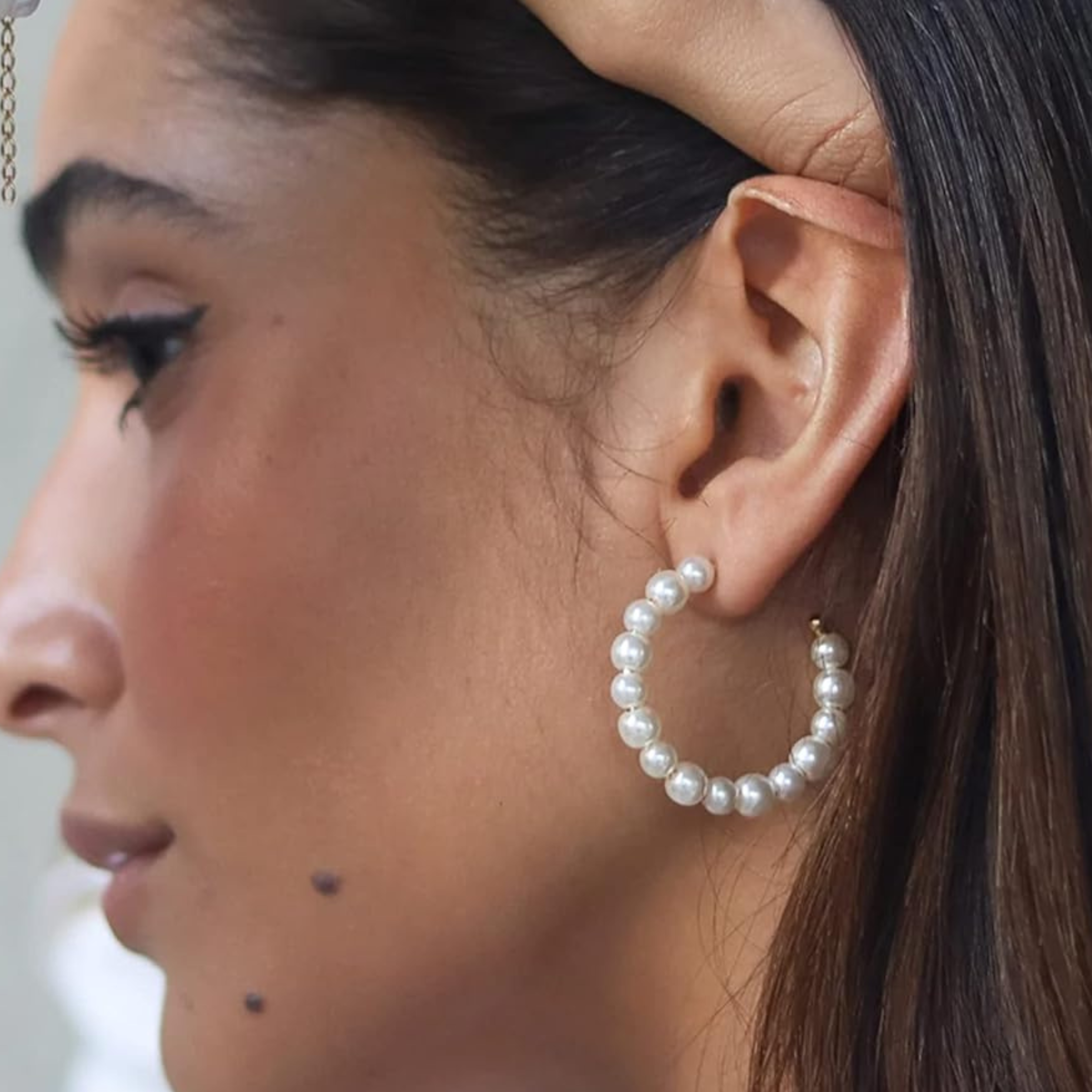 Boucles d'Oreilles Mini Cercle de Perles