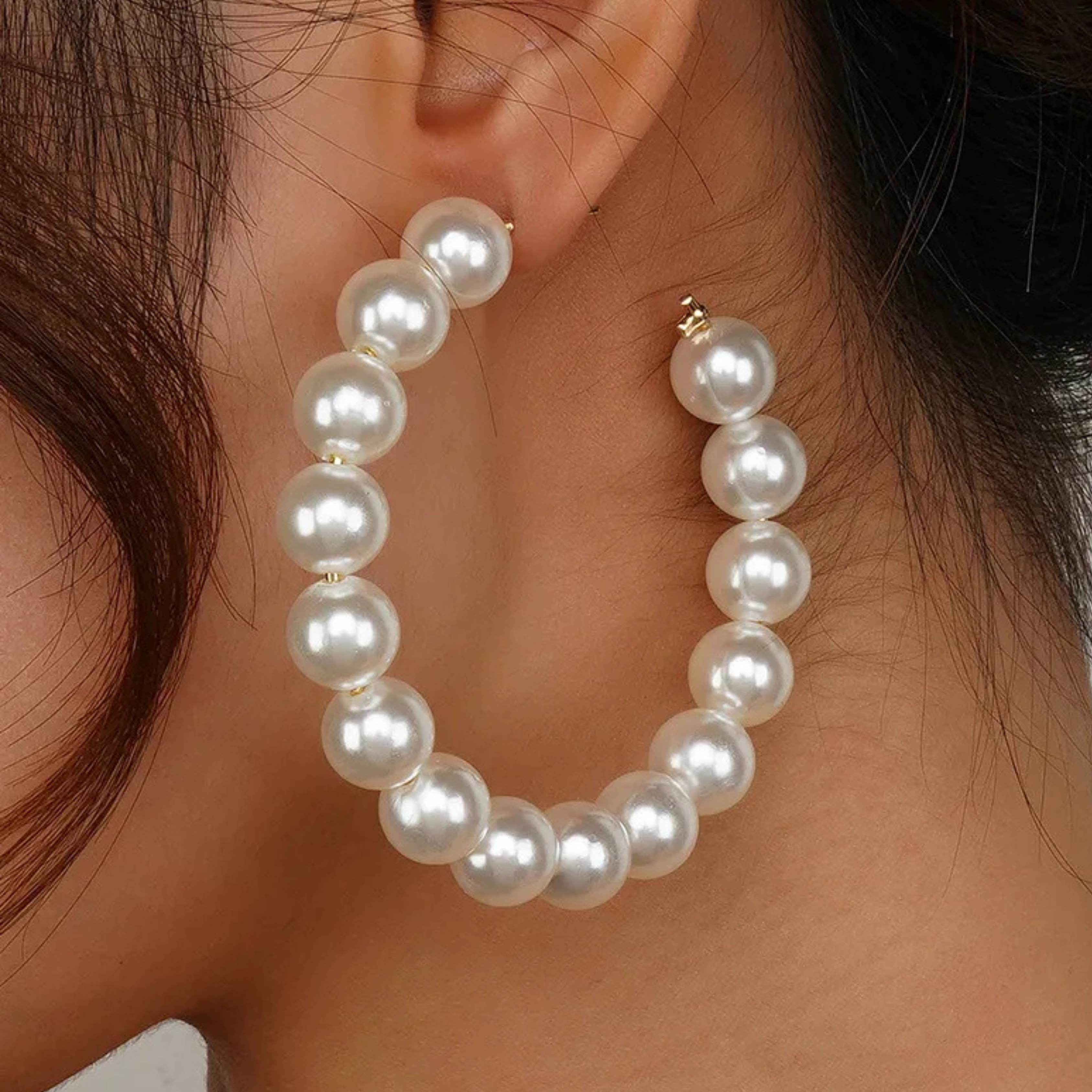 Boucles d'Oreilles Mini Cercle de Perles