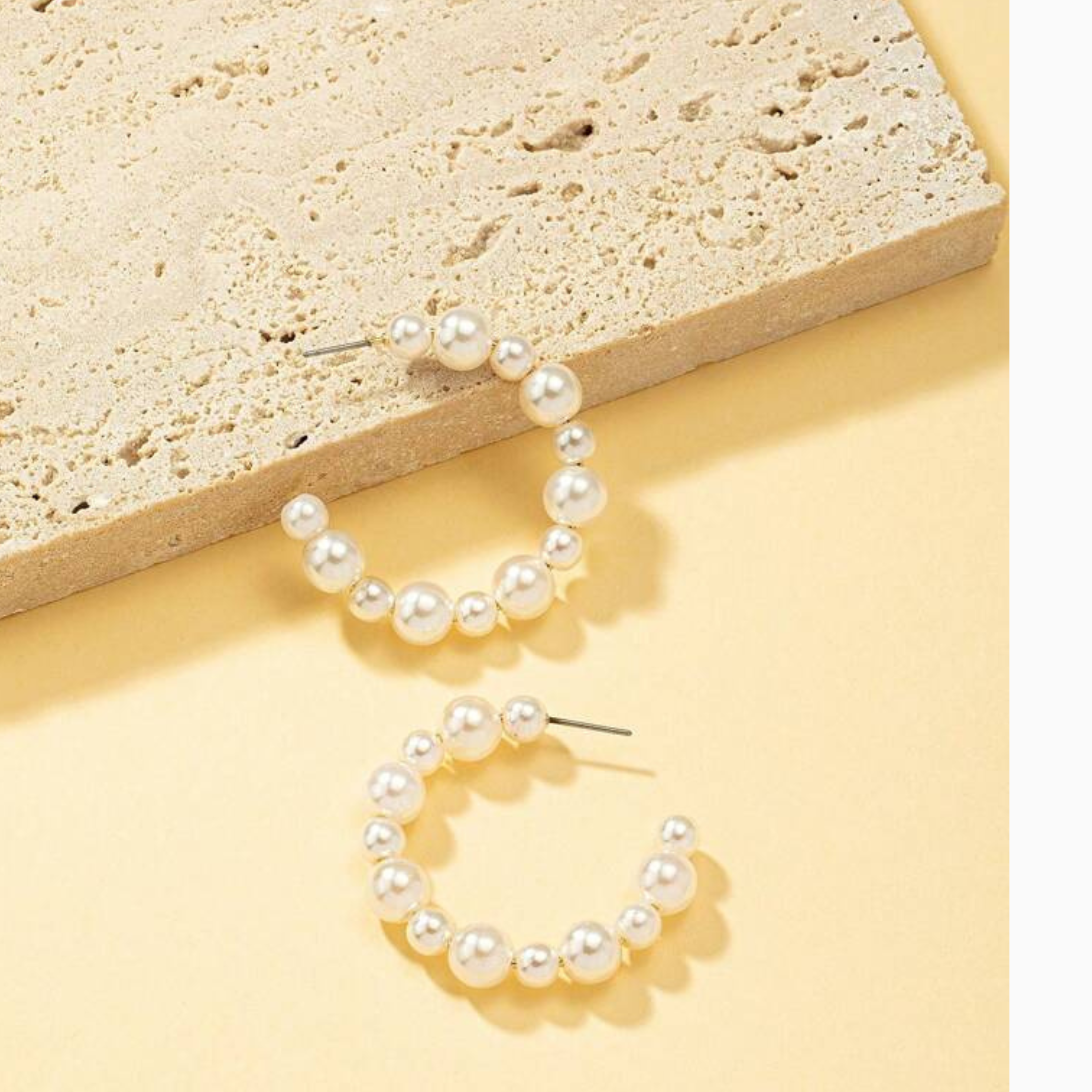 Boucles d'Oreilles Mini Cercle de Perles
