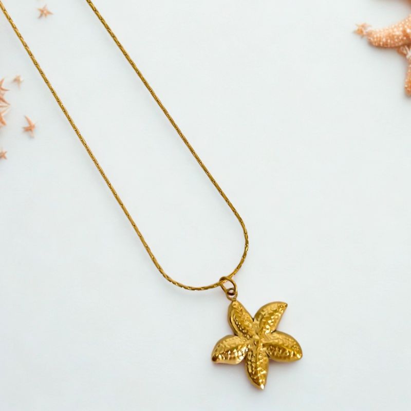 Golden Starfish Necklace
