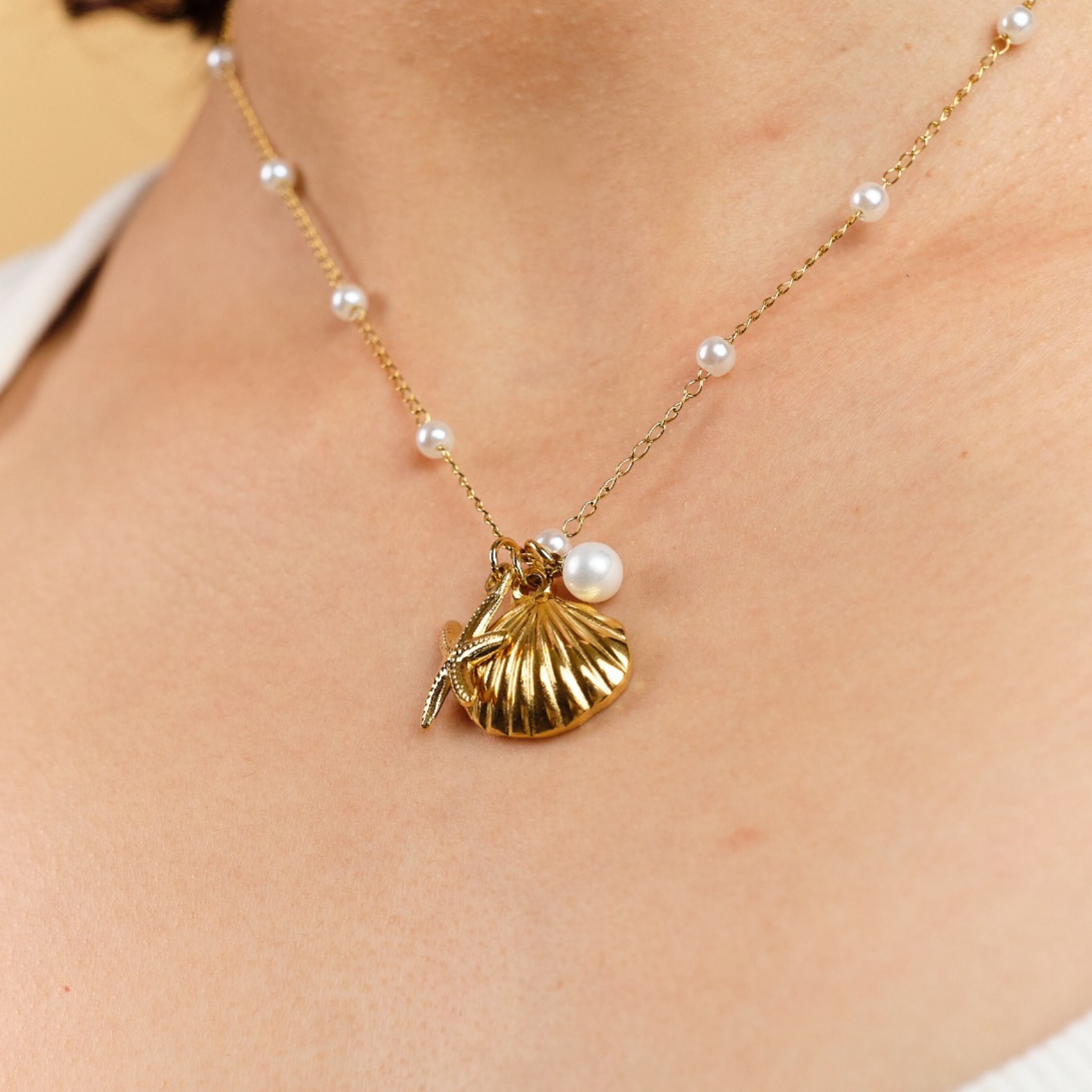 Collier Plage Etoile et Coquillage Marin