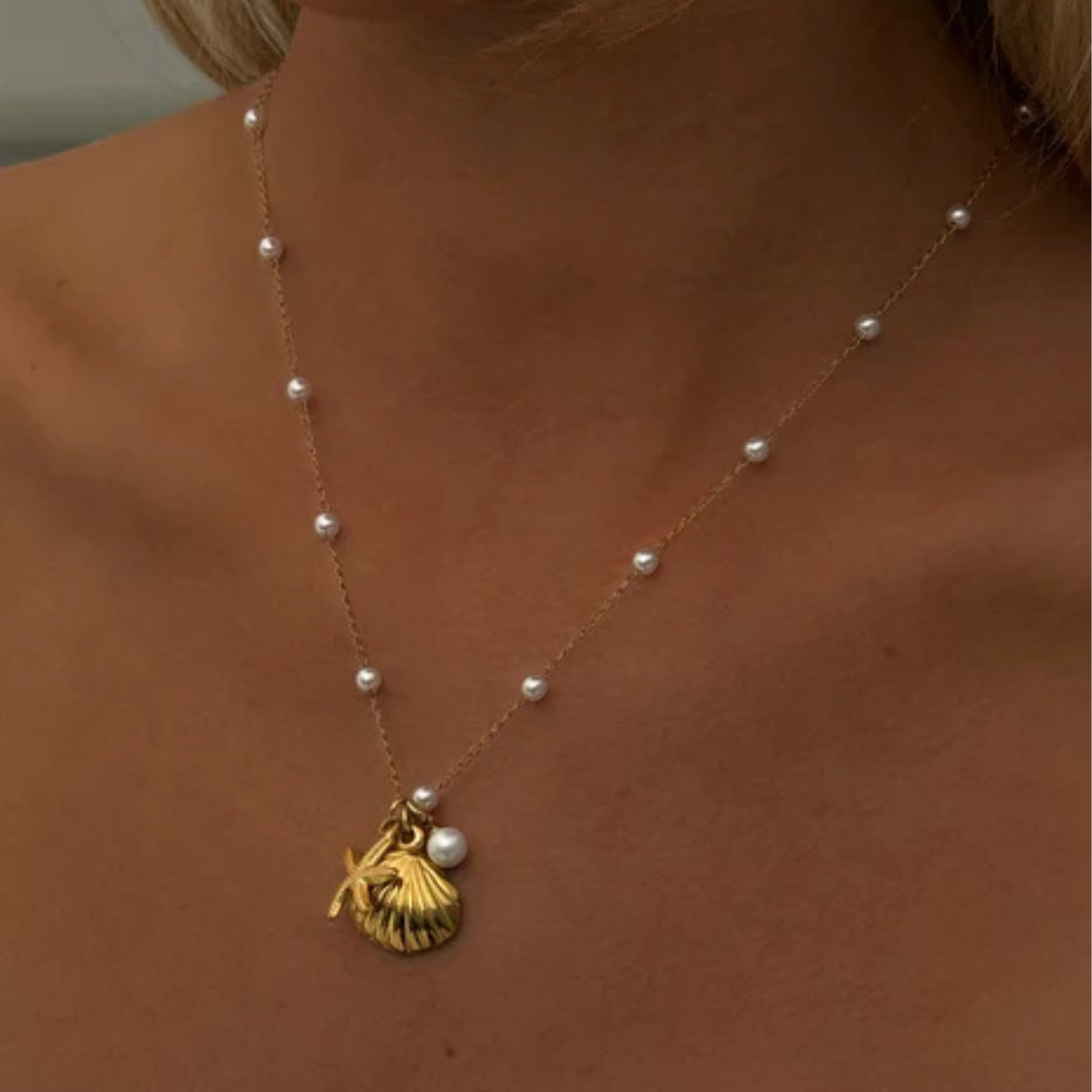 Collier Plage Etoile et Coquillage Marin