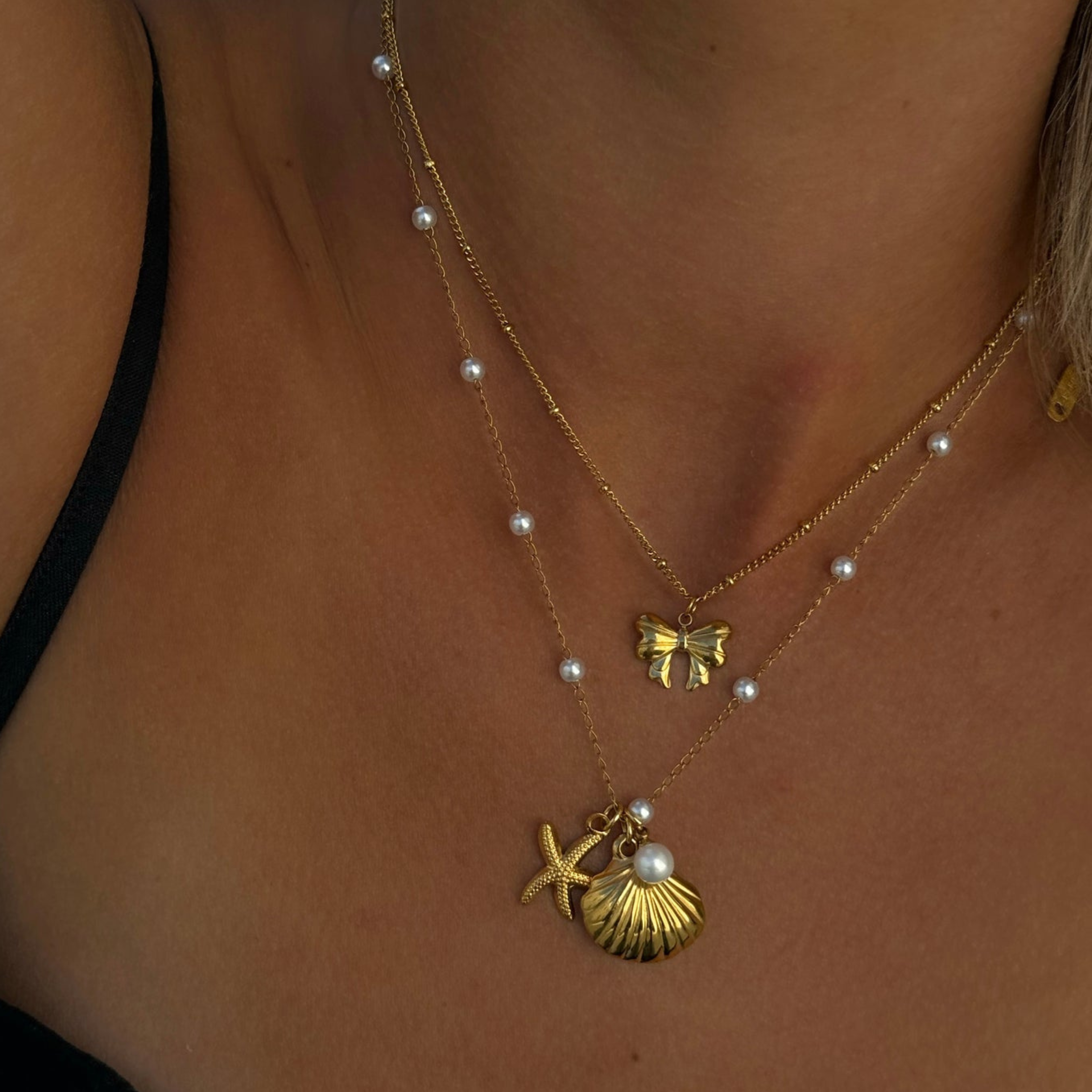 Collier Plage Etoile et Coquillage Marin
