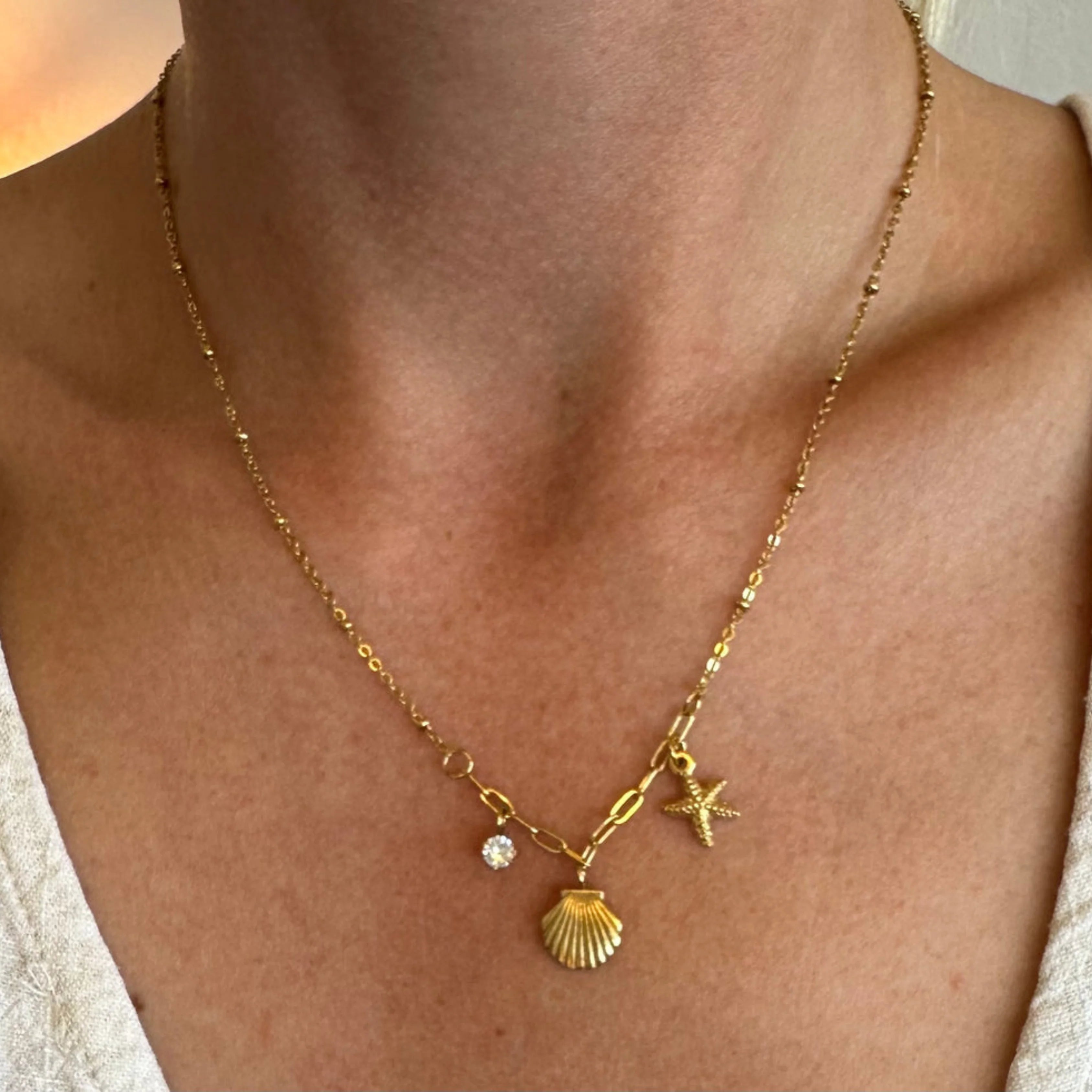"Aurore" Marine Necklace