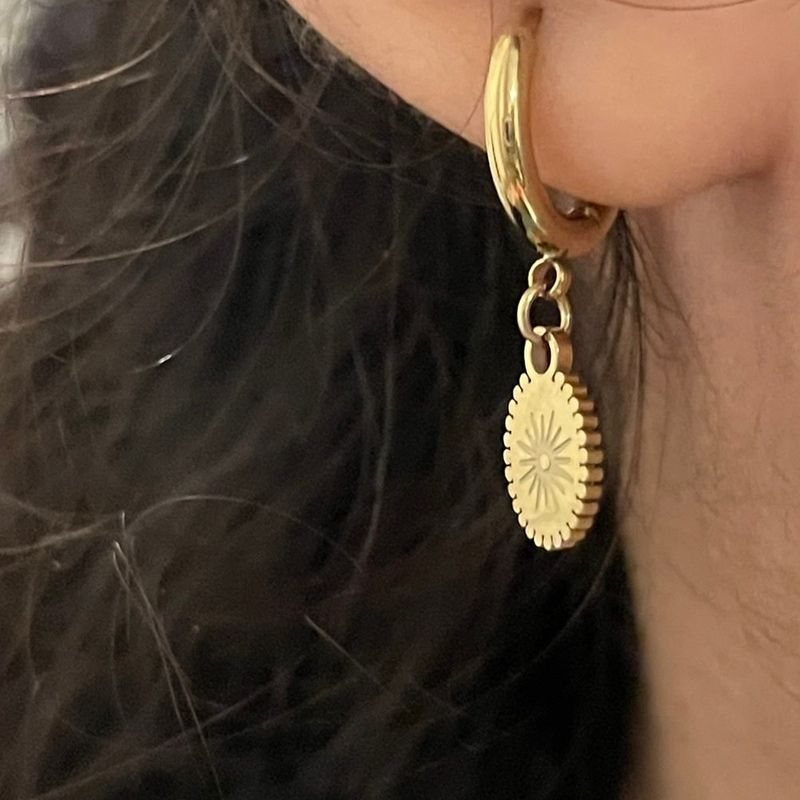 Boucles d'Oreilles Soleil Minimaliste
