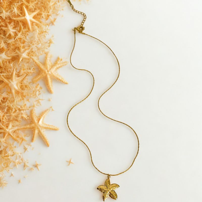 Golden Starfish Necklace