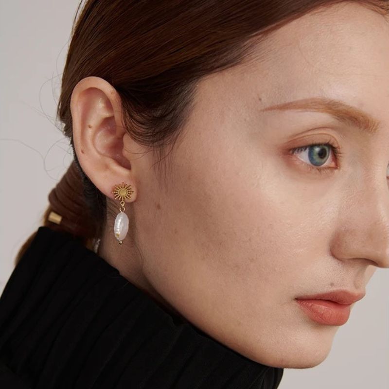 Boucles d'Oreilles Soleil Céleste Éternel
