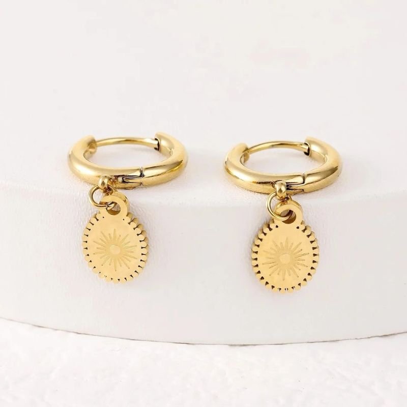 Boucles d'Oreilles Soleil Minimaliste