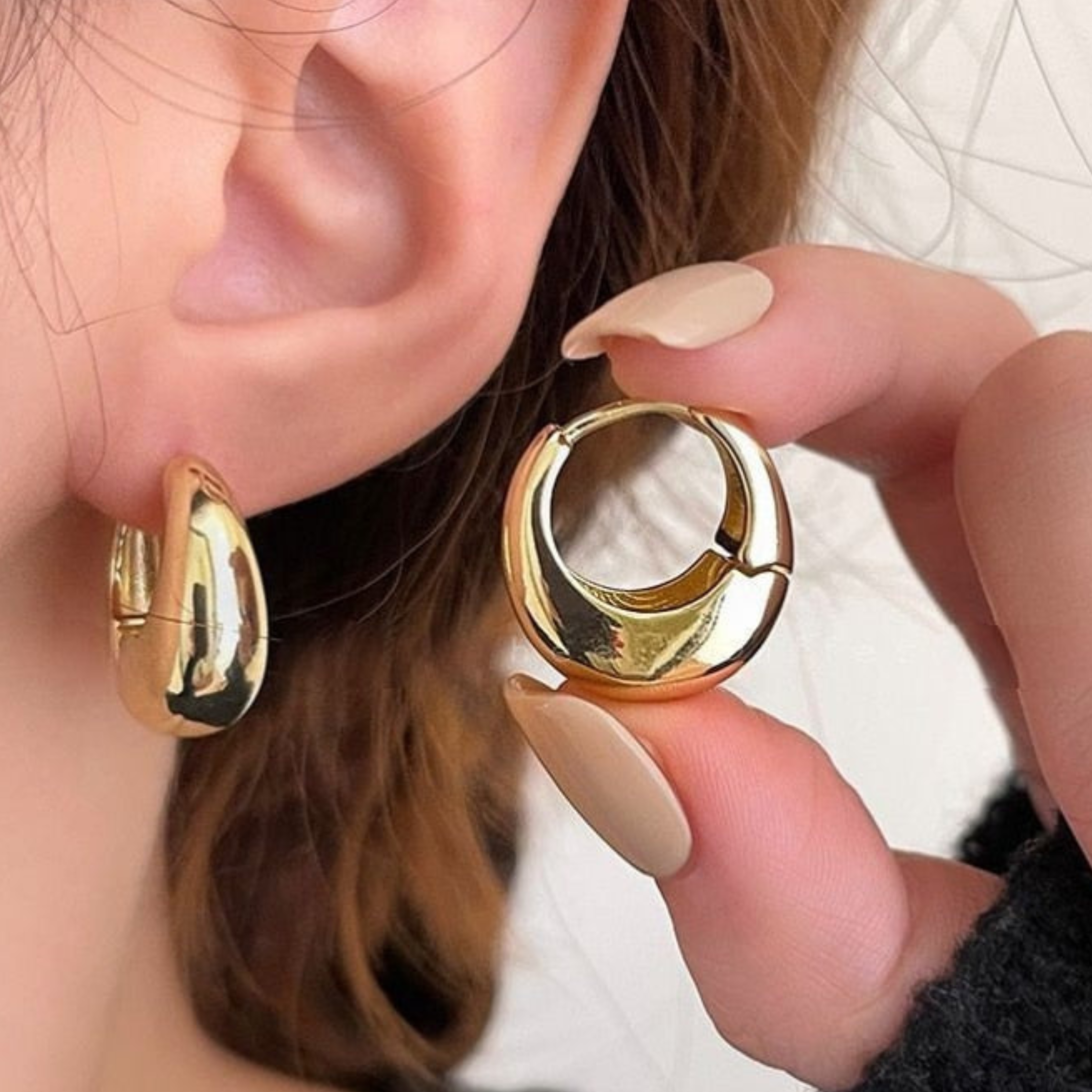 Boucles d'Oreilles Créoles Ovale Sublime