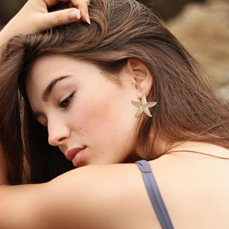 Grande Boucle d'Oreille Étoile de Mer