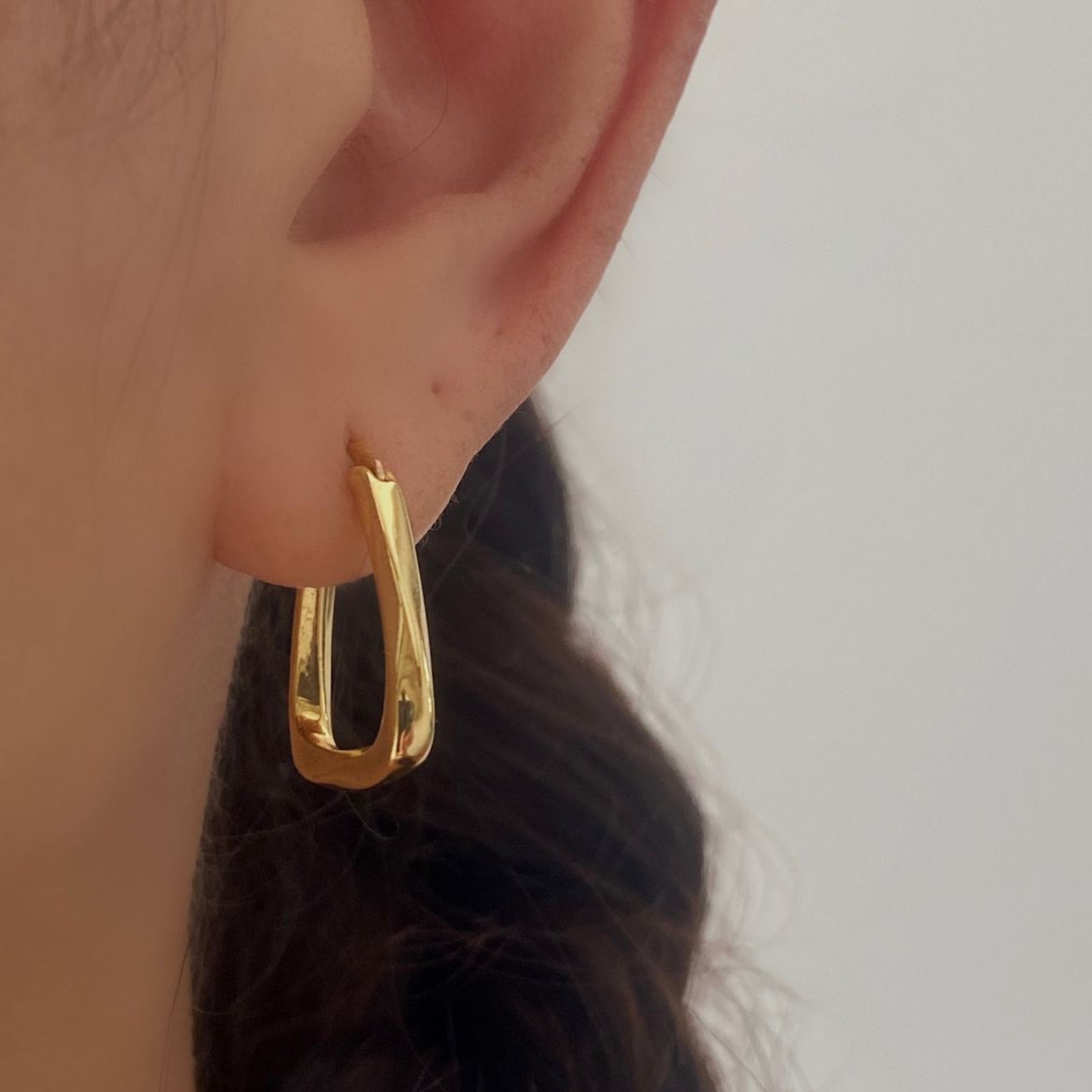 Boucles D'oreilles Créoles Carrées