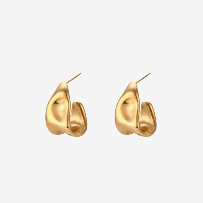 "Parma" Hammered Creole Earring