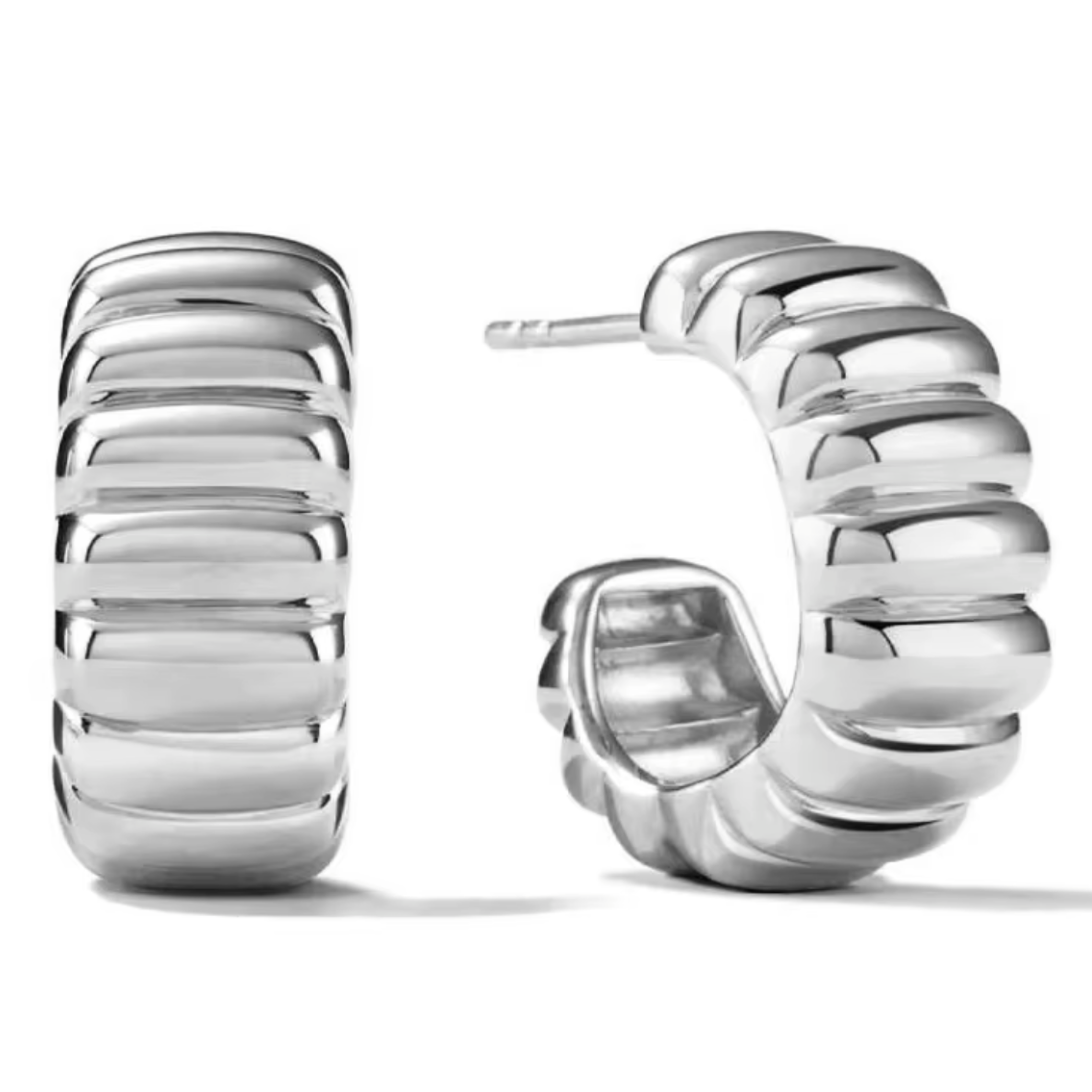 Boucle d'oreille Martelé