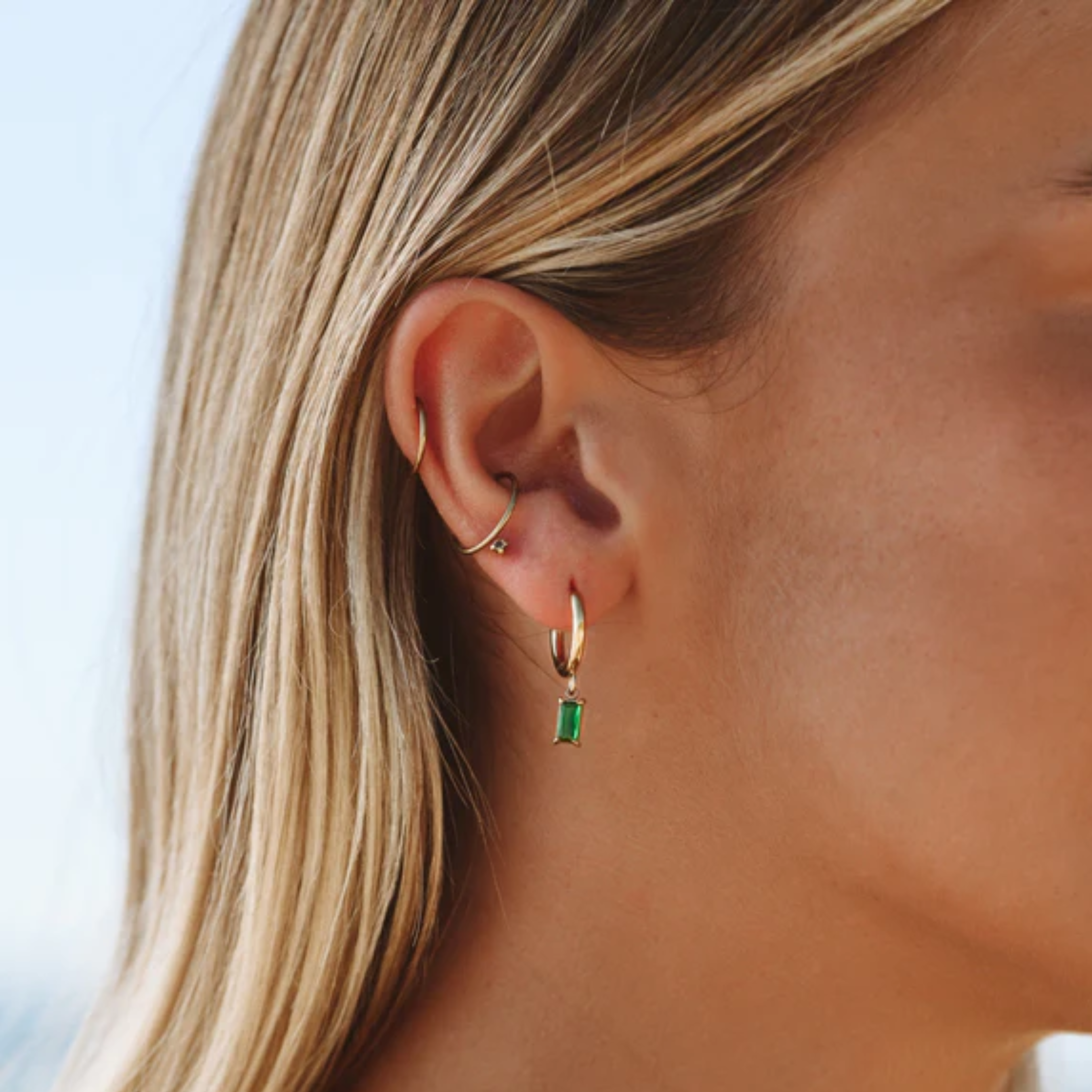 Boucle d'Oreille Goutte de Cristal