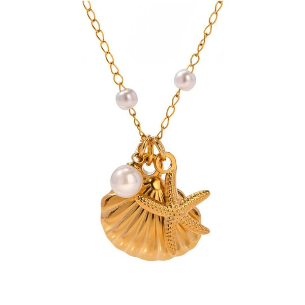 Collier Plage Etoile et Coquillage Marin