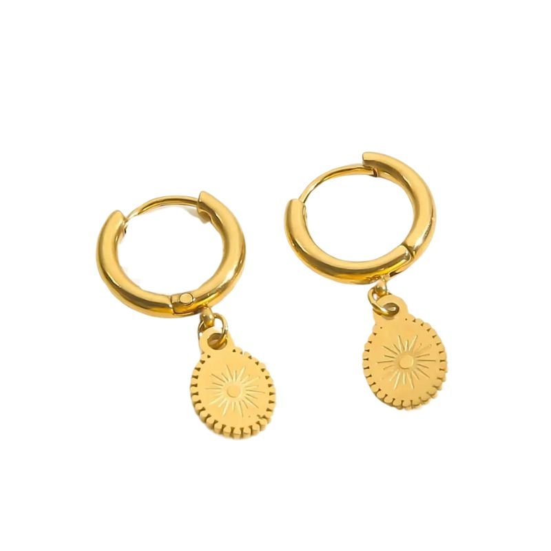 Boucles d'Oreilles Soleil Minimaliste