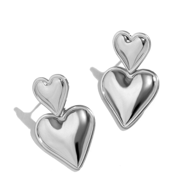 Boucles d'oreilles Pendantes Coeur d'Amour