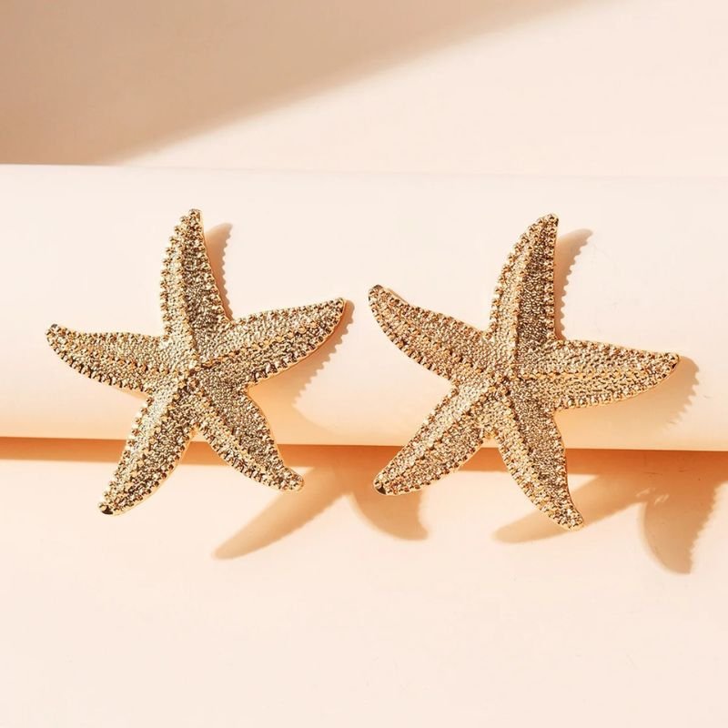 Boucles d'Oreilles Étoile de Mer Texturée