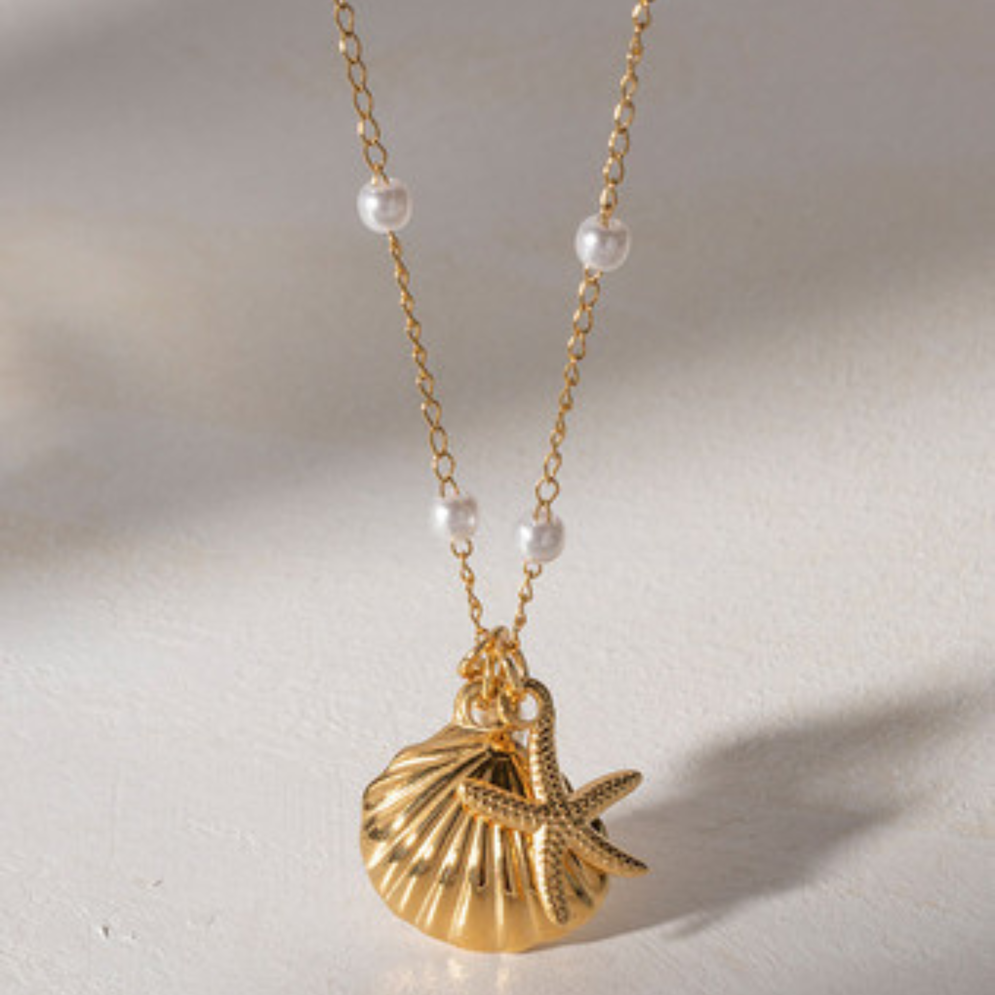 Collier Plage Etoile et Coquillage Marin