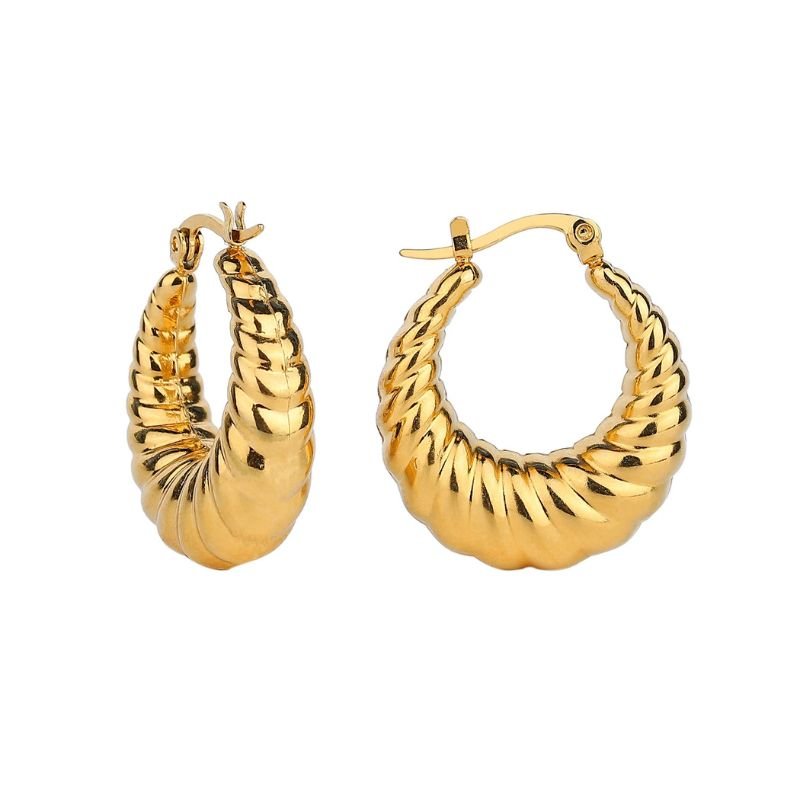 Boucles d'Oreilles Raffinées en Croissant