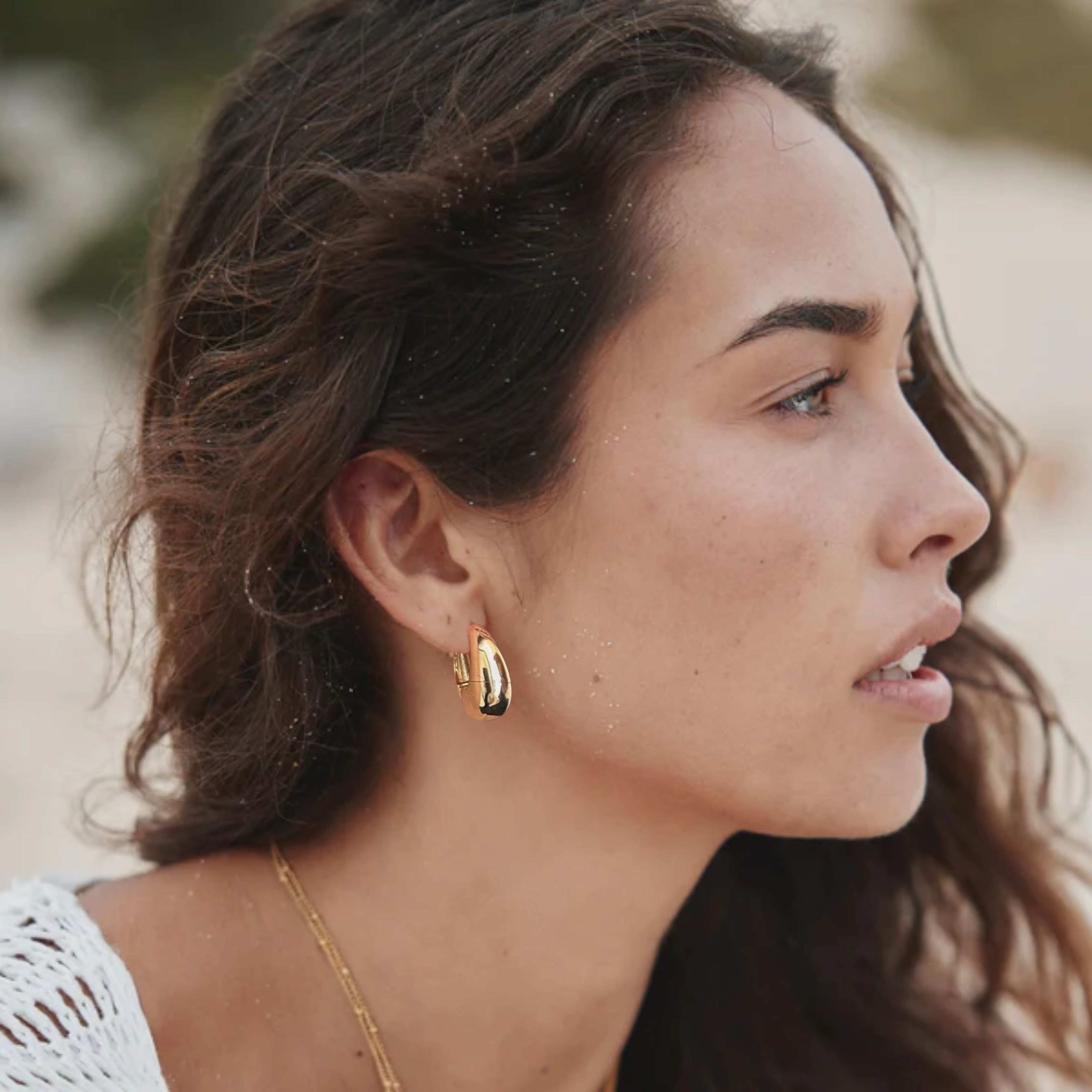 Boucles d'Oreilles Créoles Ovale Sublime