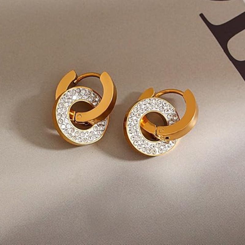 Boucles d'oreilles Créoles Double Cercle