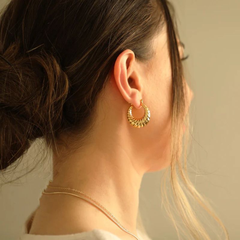 Boucles d'Oreilles Raffinées en Croissant