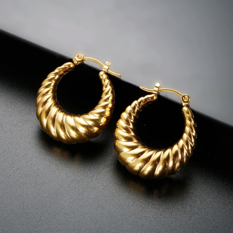 Boucles d'Oreilles Raffinées en Croissant