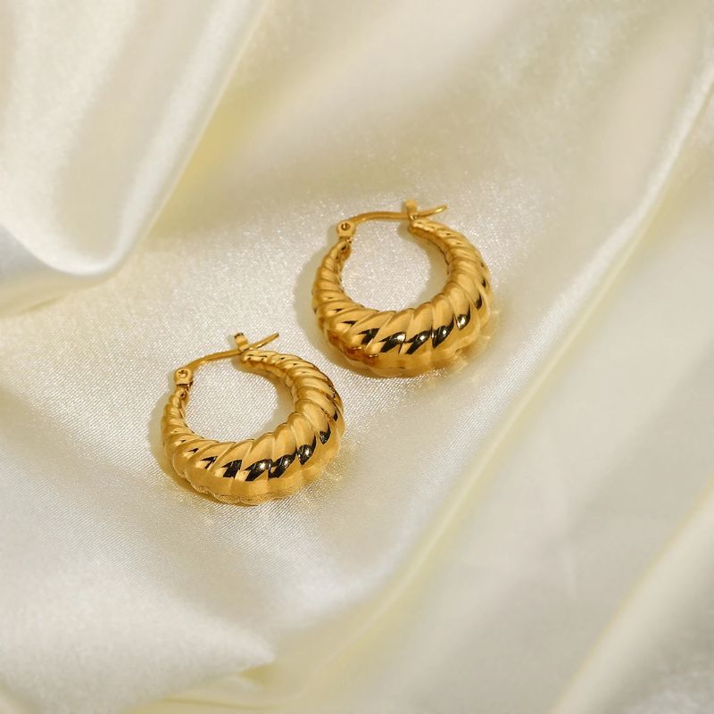 Boucles d'Oreilles Raffinées en Croissant