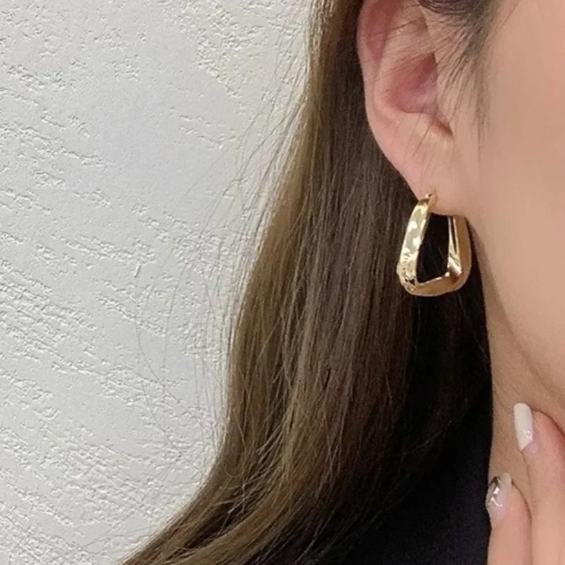 Boucles D'oreilles Créoles Carrées
