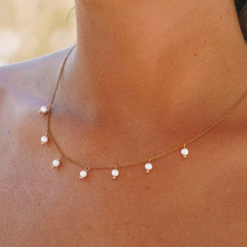 Collier Goutte de Perles - Élégance Délicate - Elleza