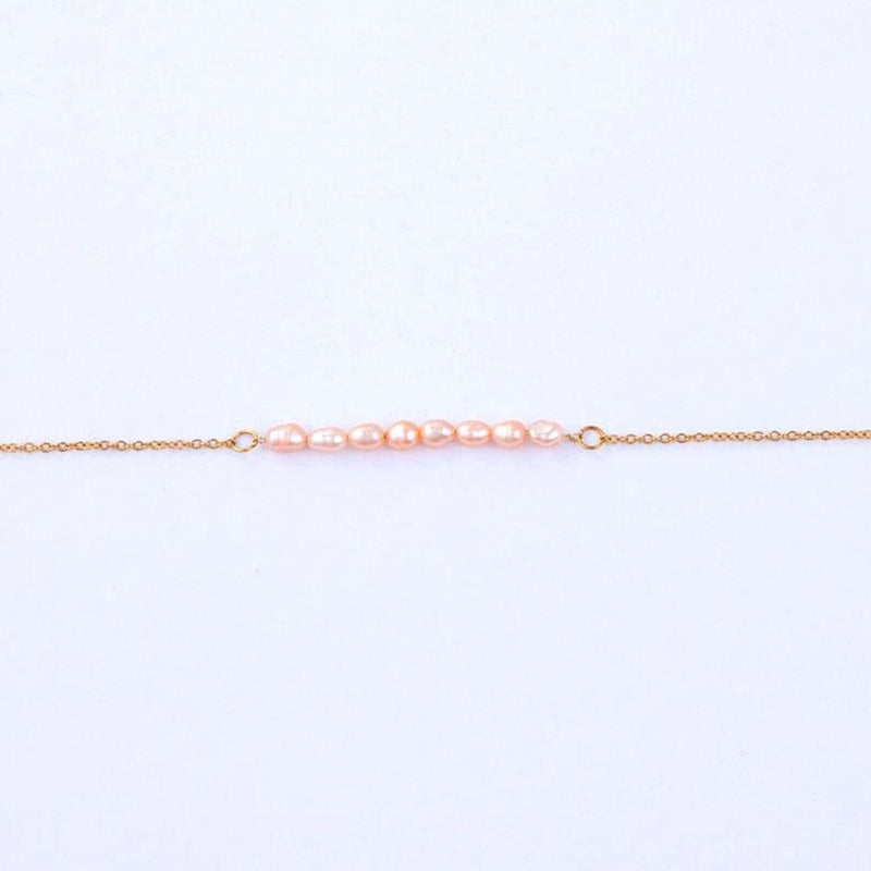 Bracelet Perle d'Eau Douce Rose - Elleza