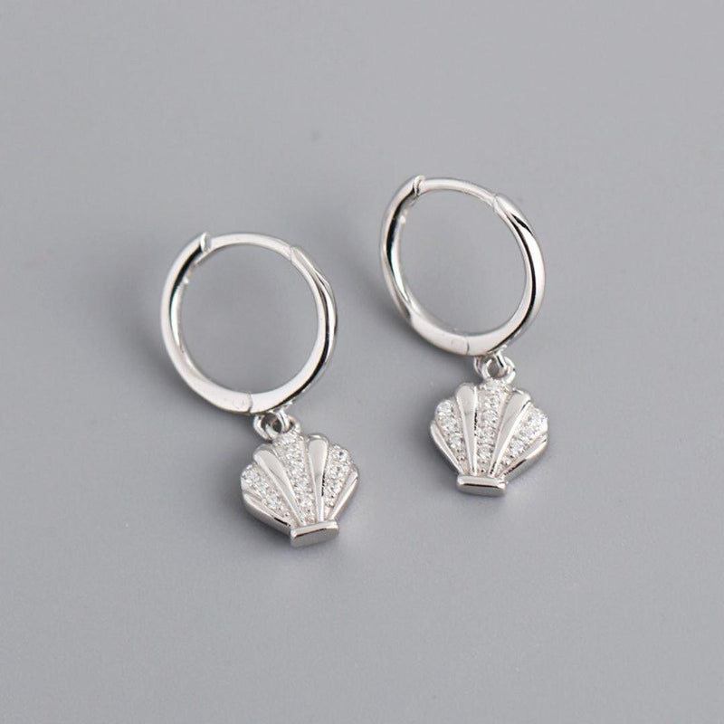 Boucles d'Oreilles Anneaux Coquillage - Elleza